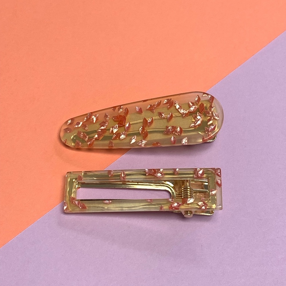 Korean Acrylic Hair Clips Set